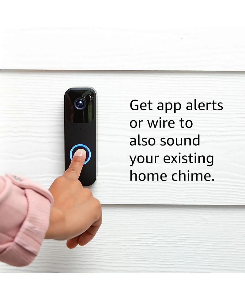 Blink Smart Wi-Fi Video Doorbell Wired/Battery with 2 Way Audio with Alexa
