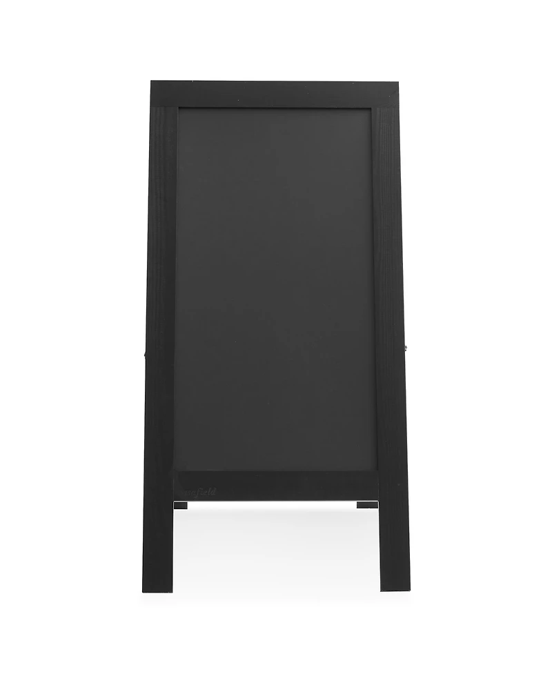 Casafield 40" x 20" A Frame Chalkboard Sign, Rustic Brown Double-Sided Magnetic Wooden Menu Board for Cafes, Sandwich Shops, Sidewalks, and