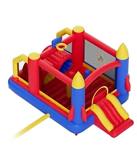 Family Backyard Inflatable Bounce House with Slide Blower and Storage Bag for Kids