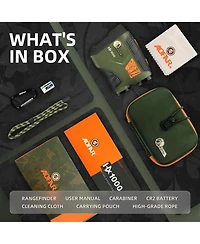 Aofar Hx1000 Range Finder for Hunting Archery, 1000 Yards w/ Angle and Horizontal Distance, Shooting Rangefinder for Rifle. Range, Scan, Speed Mode