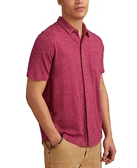 Lucky Brand Men's Linen Short Sleeve Button Down Shirt