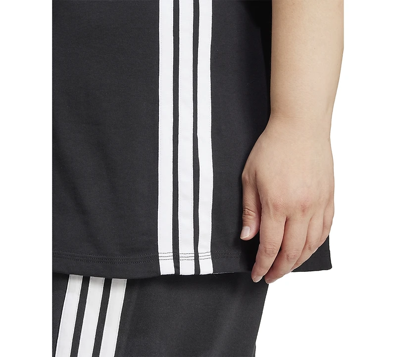 adidas Plus Essentials Cotton Crewneck Short-Sleeve Logo T-Shirt