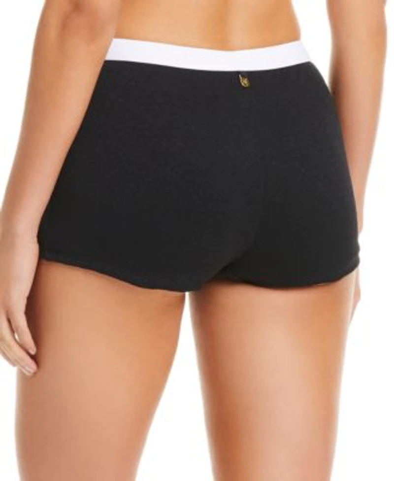 Bleu By Rod Beattie Womens Im With The Band Halter Bikini Top Skirted Boy Shorts