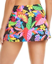 Bleu by Rod Beattie Women's Extra Bold Draped Skirted Bikini Bottoms