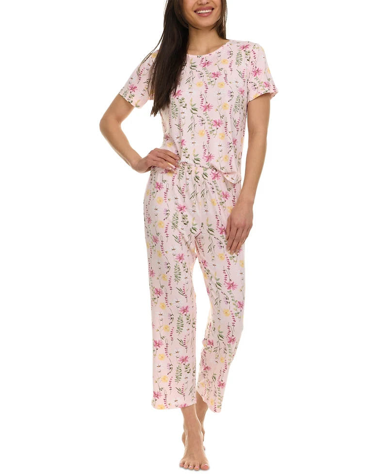 Flora by Nikrooz Women's 2-Pc. Jody Floral Pajamas Set