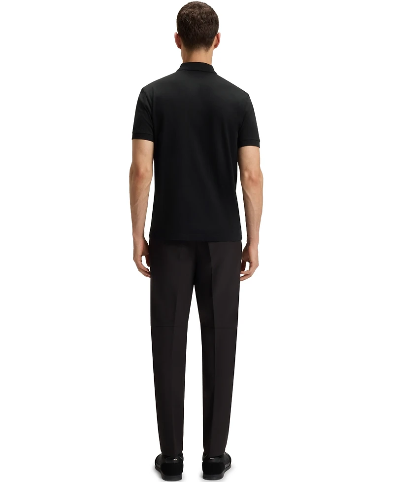 Boss by Hugo Men's Jacquard Body-Mapping Cotton Polo Shirt
