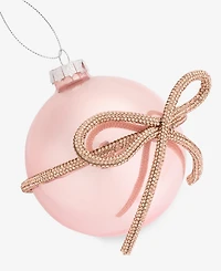Holiday Lane Gilded Glamour Pink Gem Bow Ball Ornament, Macy's Exclusive
