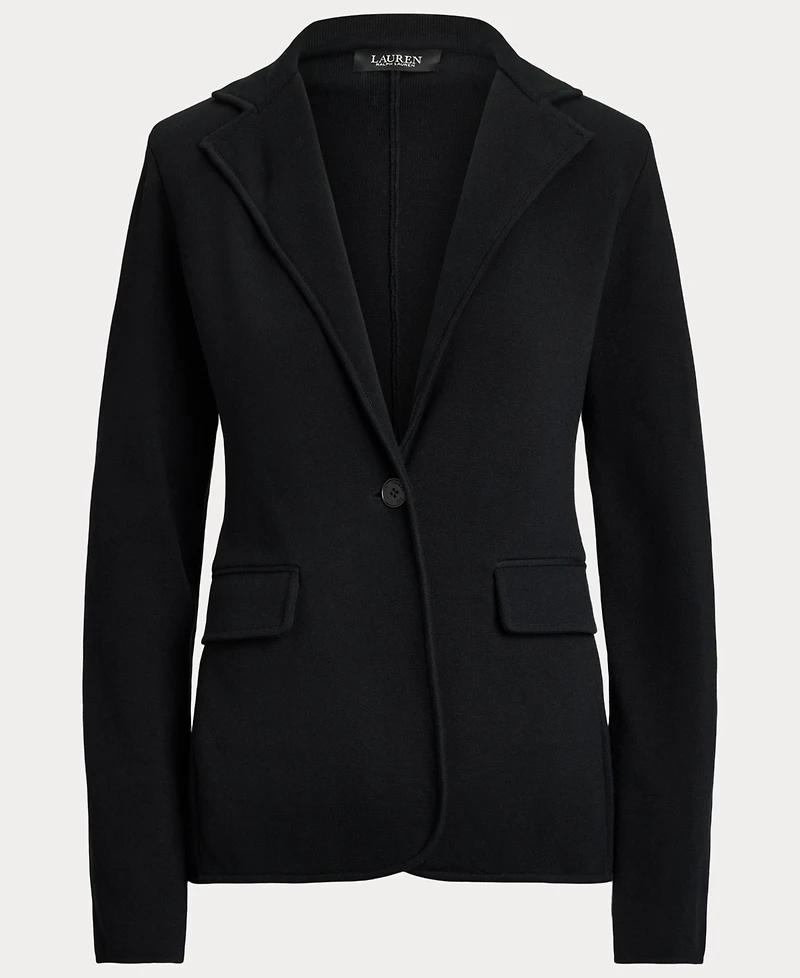 Lauren Ralph Women's Cotton-Blend Sweater Blazer