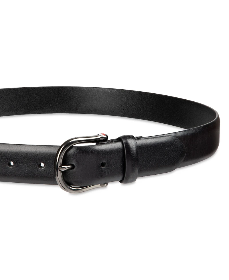Tommy Hilfiger Men's Nautical Feather Edge Leather Belt
