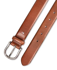 Tommy Hilfiger Men's Nautical Feather Edge Leather Belt