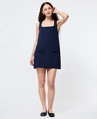 French Connection Women's Whisper Square-Neck Sleeveless Mini Dress