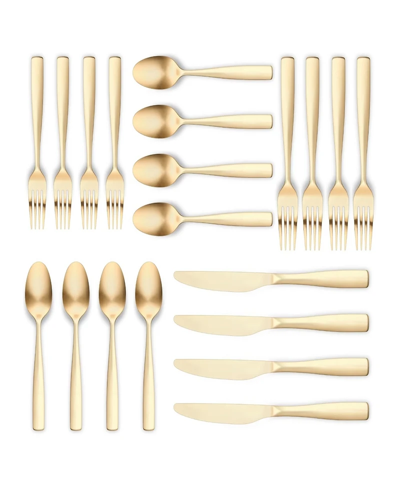 Ornative Kaede 42-Pc. Flatware Set with Wire Caddy, Service for 8
