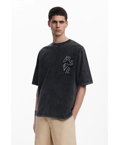 Desigual Men's Denim T-shirt Mickey Mouse
