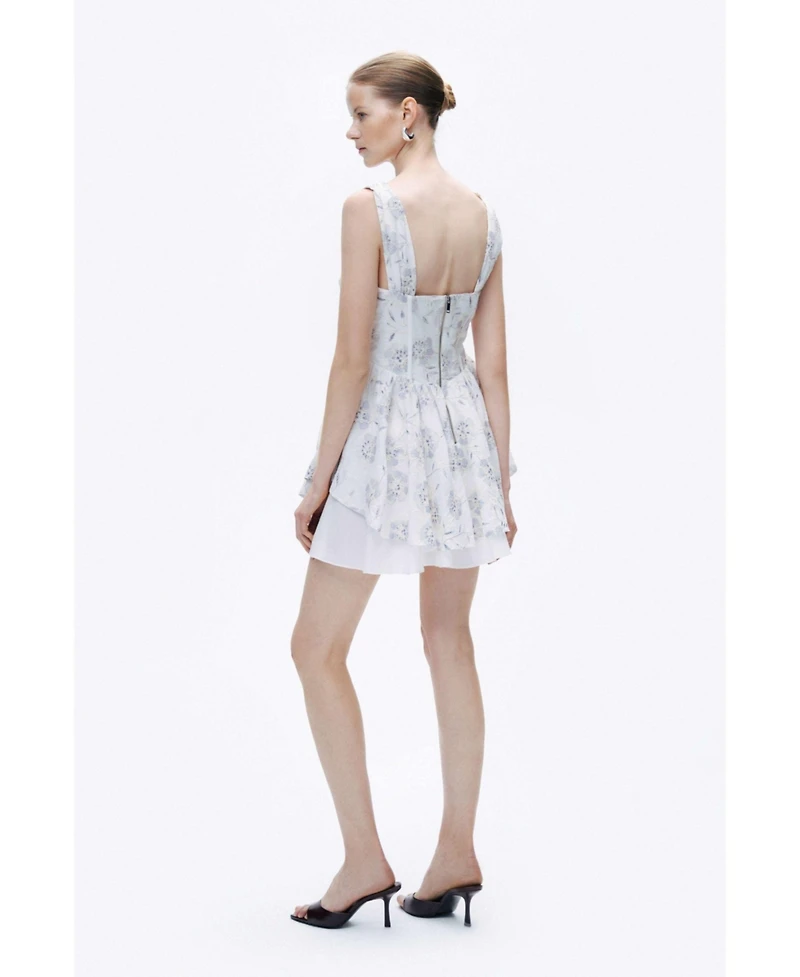 Nocturne Women's Corset Look Broderie Mini Dress