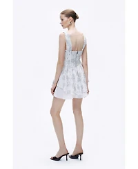Nocturne Women's Corset Look Broderie Mini Dress