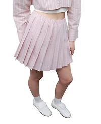 Nocturne Women's Striped Pleated Mini Skirt