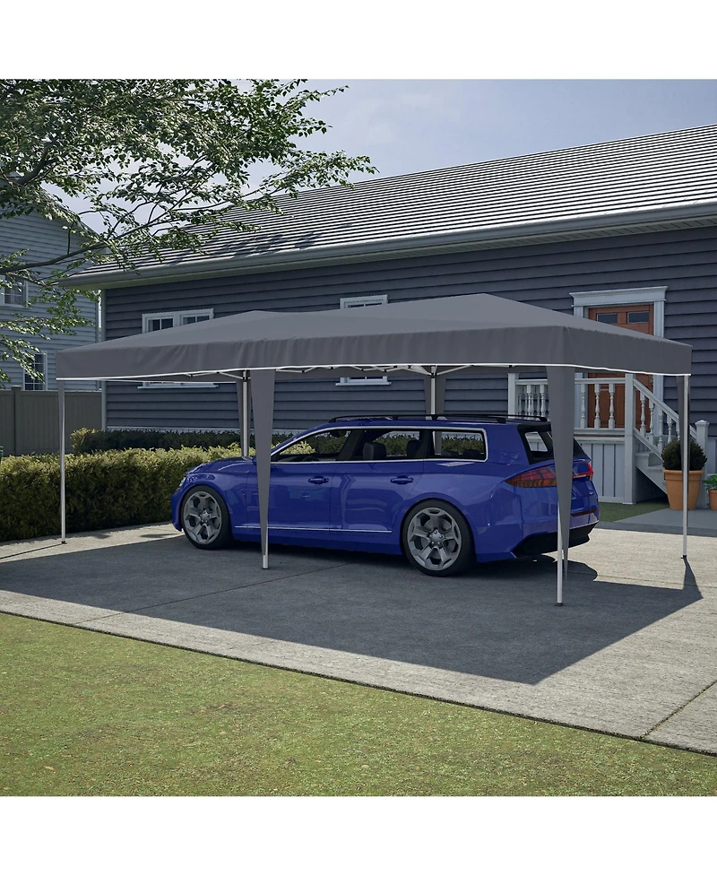 Mondawe 10'x20' Commercial Pop-Up Canopy Tent with 6 Sidewalls