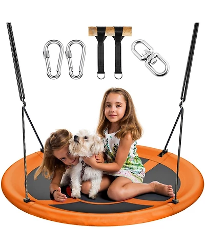 Double Hammock with Stand, 2 Person Cotton Rope Hammock with Removable Polyester Pad