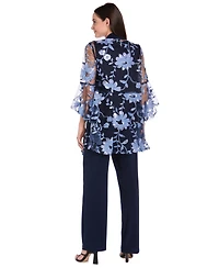 R & M Richards Petite Floral Jacket, Tank Top Pants Set