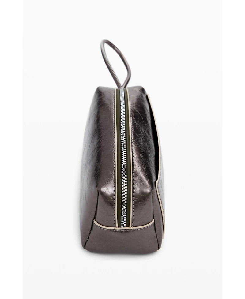 Desigual Women's Medium elongated metallic toiletry bag