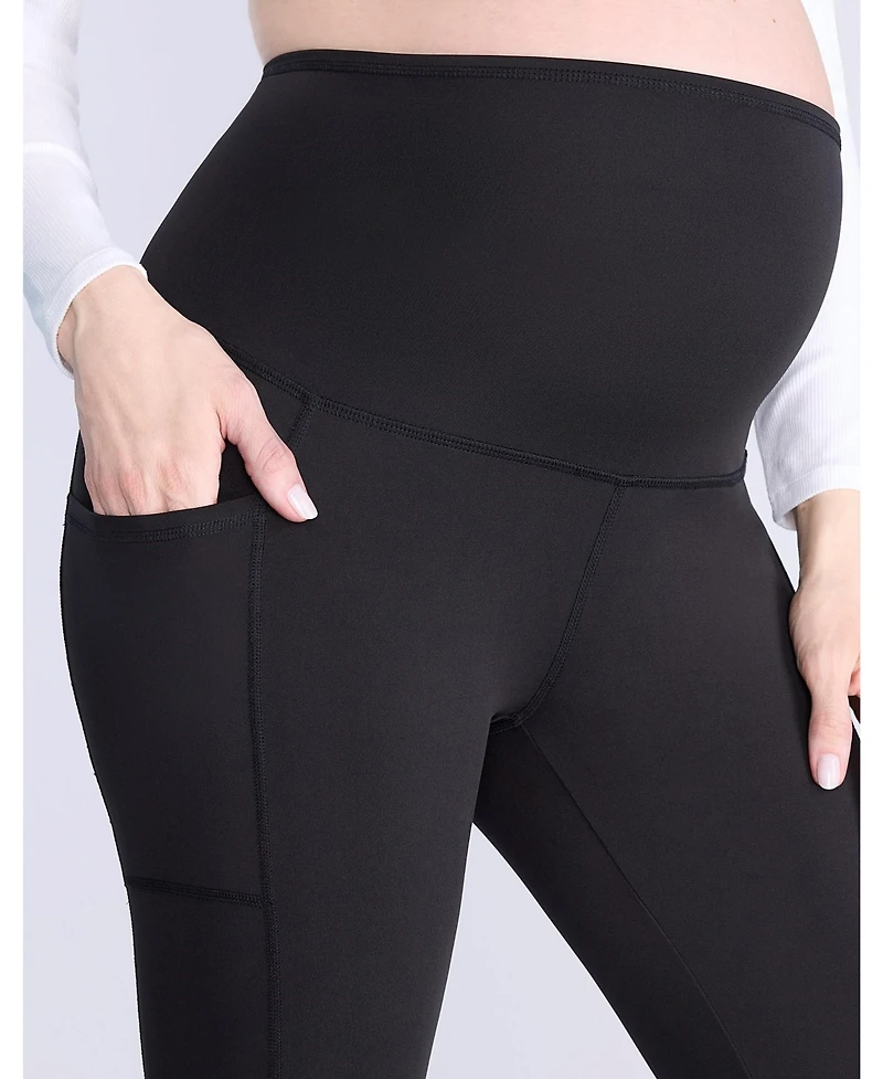 Motherhood Maternity Women's High Waist Over the Belly Active Pocket Ankle Legging