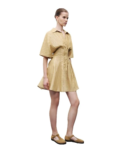 Nocturne Women's Linen Mini Shirt Dress