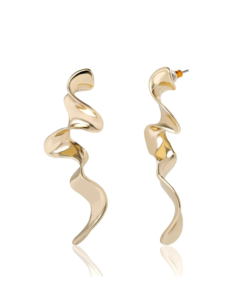 Bcbg Wavy Statement Drop Earrings