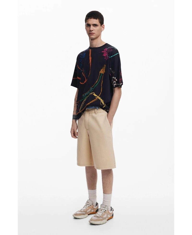 Desigual Men's Short-sleeve T-shirt with drawings