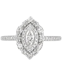 Diamond Marquise Double Halo Engagement Ring (3/4 ct. t.w.) in 14k White Gold