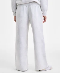 Madden Girl Juniors' Camo Print Wide-Leg Fleece Sweatpants