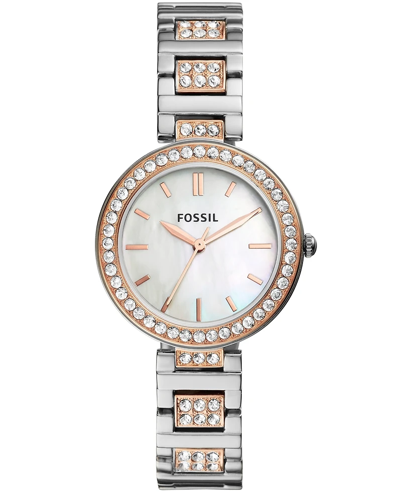 Fossil Women's Karli Three-Hand Two-Tone Stainless Steel Watch, 32mm