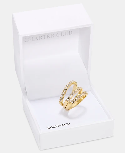 Charter Club 3-Pc. Set Pave Band Rings, Macy's Exclusive