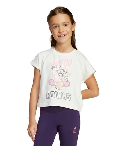 adidas Big Girls 2-Piece Disney Minnie Mouse T-Shirt and Joggers Set