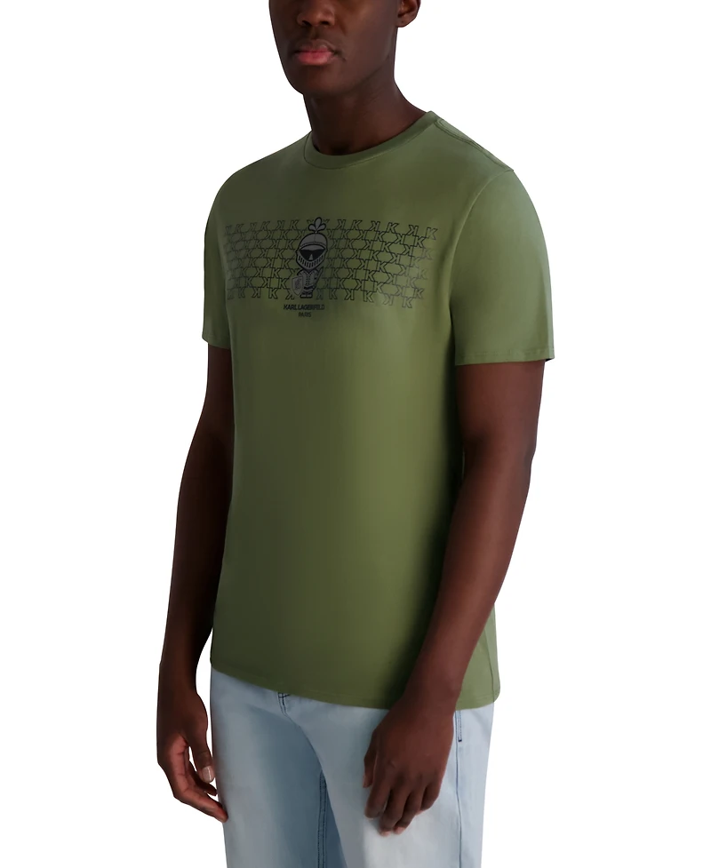 Karl Lagerfeld Paris Men's Short Sleeve Armor Logo Graphic Crewneck T-Shirt