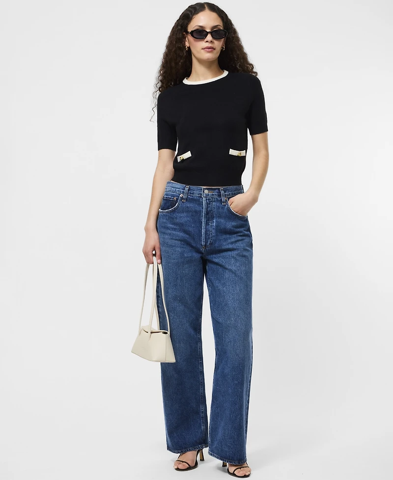 French Connection Women's Babysoft Short-Sleeve Top