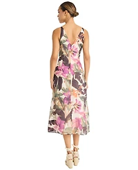 Maggy London Women's Printed Voile Sleeveless A-Line Dress