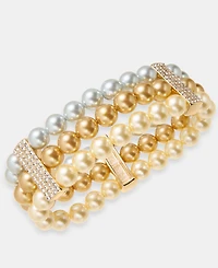 Charter Club Three-Row Stretch Bracelet, Macy's Exclusive