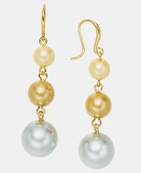 Charter Club Glass Pearl Drop Earrings, Macy's Exclusive