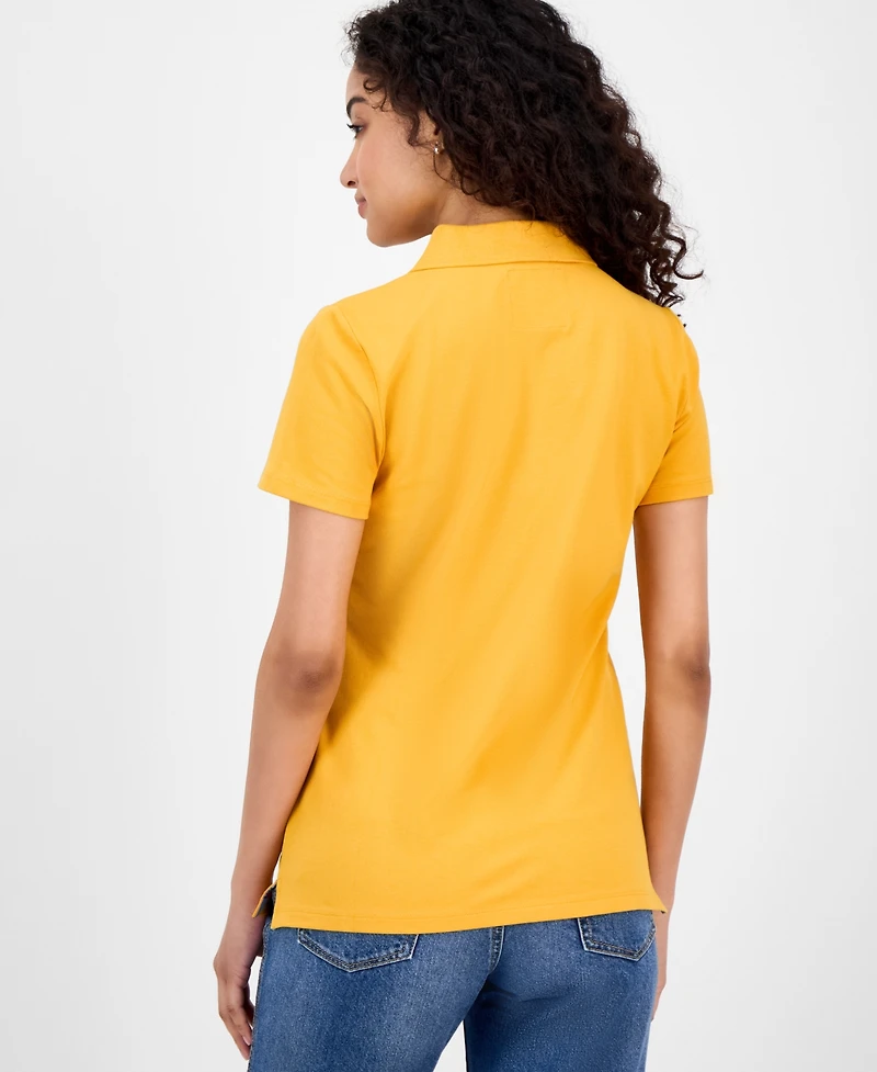 Nautica Jeans Women's Short-Sleeve Polo-Collar Shirt