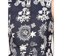 Avec Les Filles Women's Soutache Denim Button-Front Vest