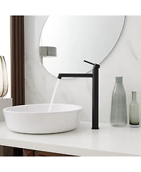 Greenspring Single Hole Single Handle Bathroom Vessel Sink Faucet With Supply Hose in Black Gold