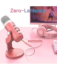 ZealSound Gaming Usb Microphone k66r and d65p Furry Cover Bundle