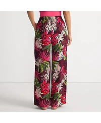 Lands' End Women's Rayon High Rise Wide Leg Pants - Set Bottom