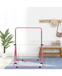 Zenova Gymnastics Bar Kids, Junior Training Bar, Height Adjustable Horizontal Bars, Folding Gymnastics Bars Monkey Bars for Kids