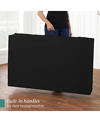 Best Choice Products 10ftx4ftx2in Folding Gym Mat 4-Panel w/ Carrying Handles & Balance Beam