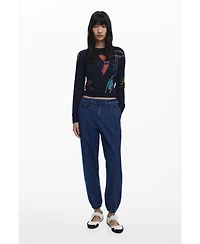 Desigual Women's Jogger jeans with cuffs