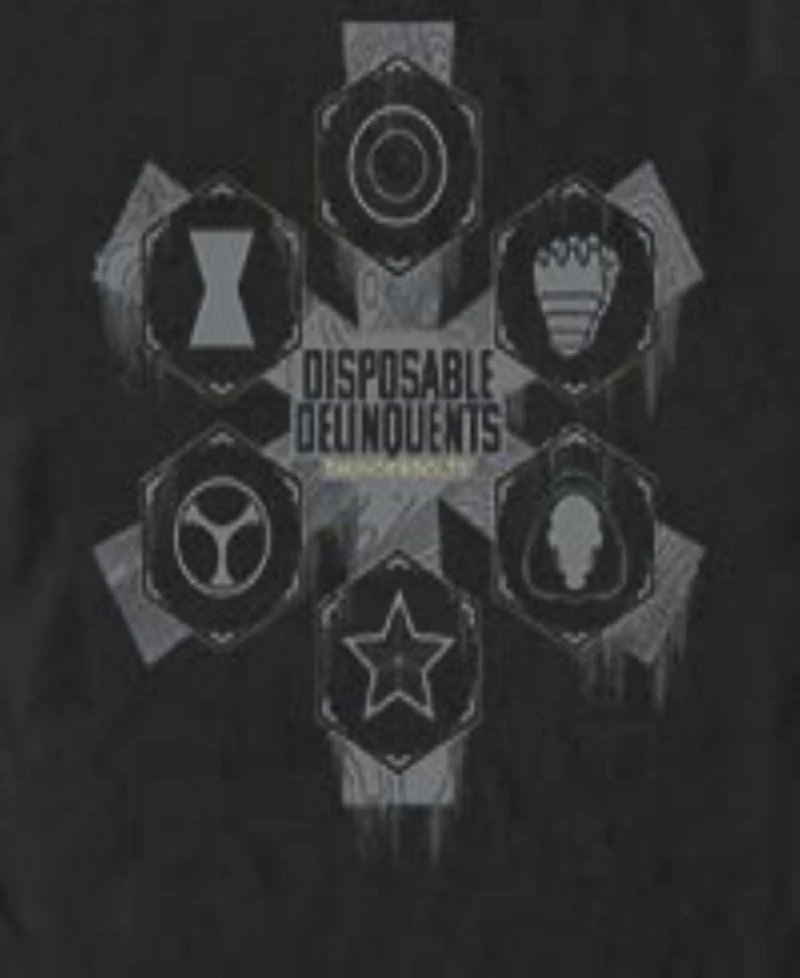 Fifth Sun Men's Disposable Delinquents Logos Short Sleeve T-Shirt