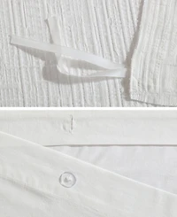 Vera Wang Bark Texture Cotton Jacquard 3-Pc. Duvet Cover Set, Queen