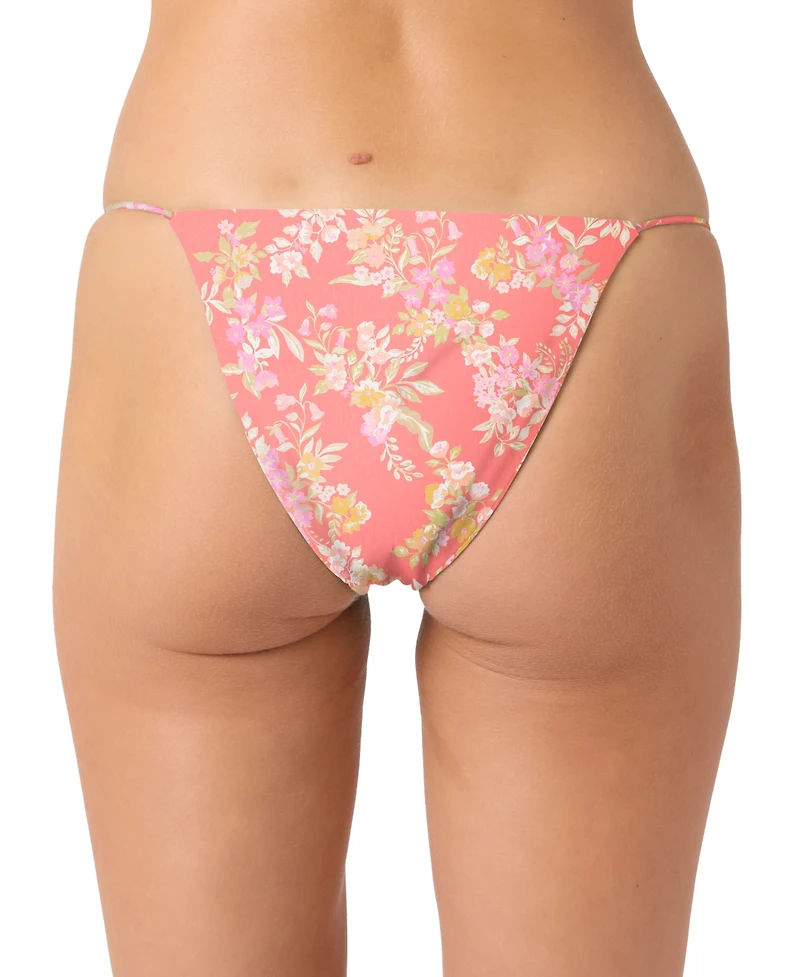 O'Neill Juniors' Nayomi Floral Side-Strap Bikini Bottoms