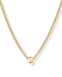 brook & york Gold Plated Kira Mini Initial Short Pendant Necklace